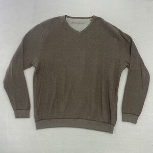 Tommy Bahama Vneck Sweater Light Brown Mens XL